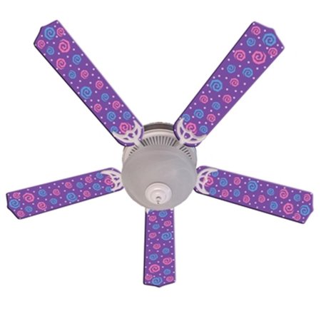 LIGHTITUP Kids Purple Party Pops Ceiling Fan 52 In LI51874